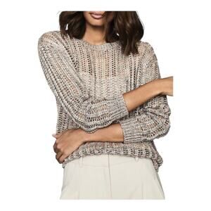 Reiss Poly Space-Dye Open Knit Sweater size Small